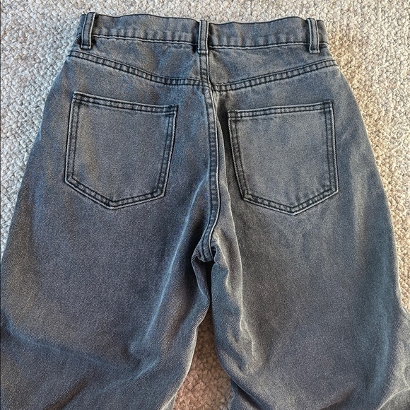 Edikted High-Rise Black Distressed Wide-Leg Jeans - Picture 4 of 6